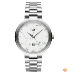 Vitae London Watch Women Elmington Silver Tone Stainless Steel Bracelet 36mm